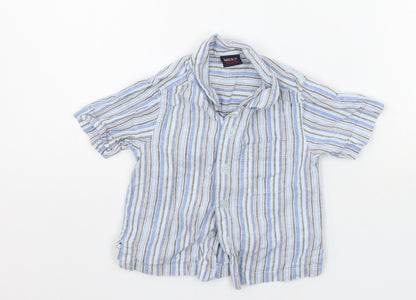 NEXT Baby Blue Striped  Basic Button-Up Size 3-6 Months