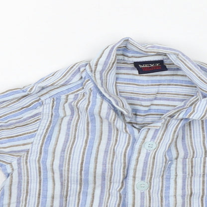 NEXT Baby Blue Striped  Basic Button-Up Size 3-6 Months