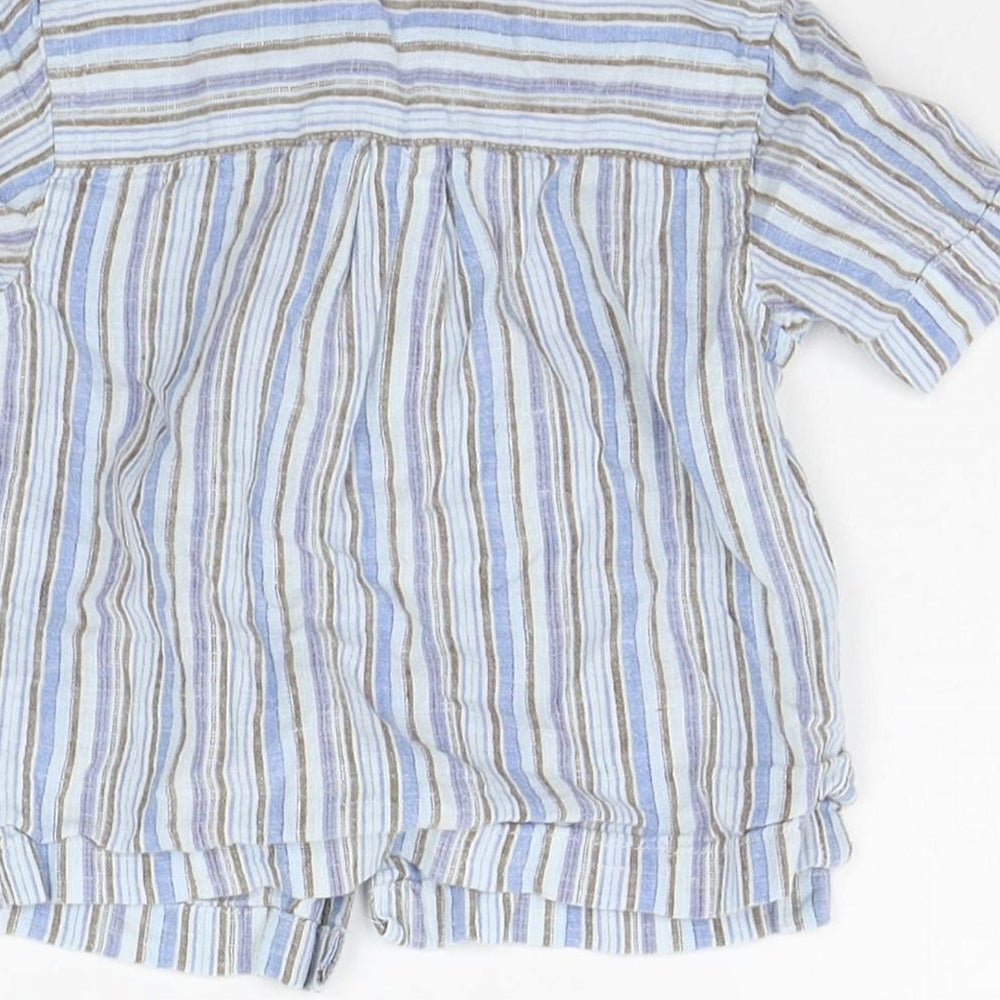 NEXT Baby Blue Striped  Basic Button-Up Size 3-6 Months