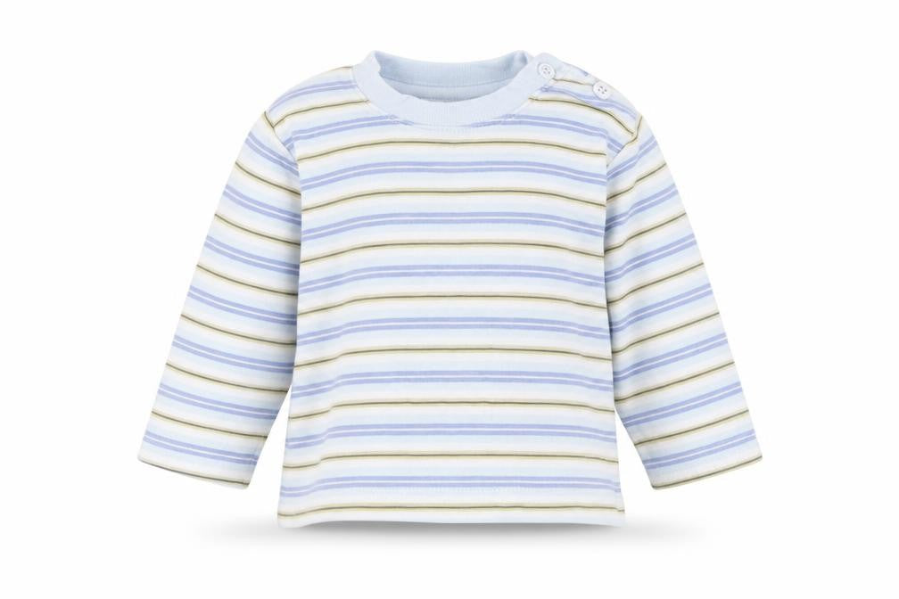 Early Days Baby Blue Striped  Basic T-Shirt Size 3-6 Months