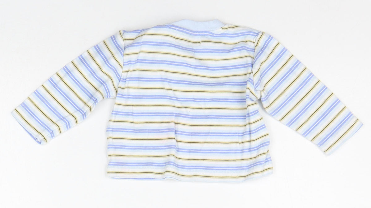 Early Days Baby Blue Striped  Basic T-Shirt Size 3-6 Months