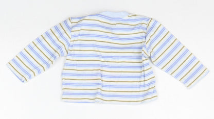 Early Days Baby Blue Striped  Basic T-Shirt Size 3-6 Months