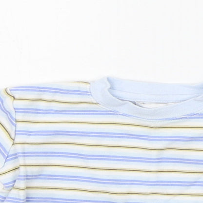 Early Days Baby Blue Striped  Basic T-Shirt Size 3-6 Months