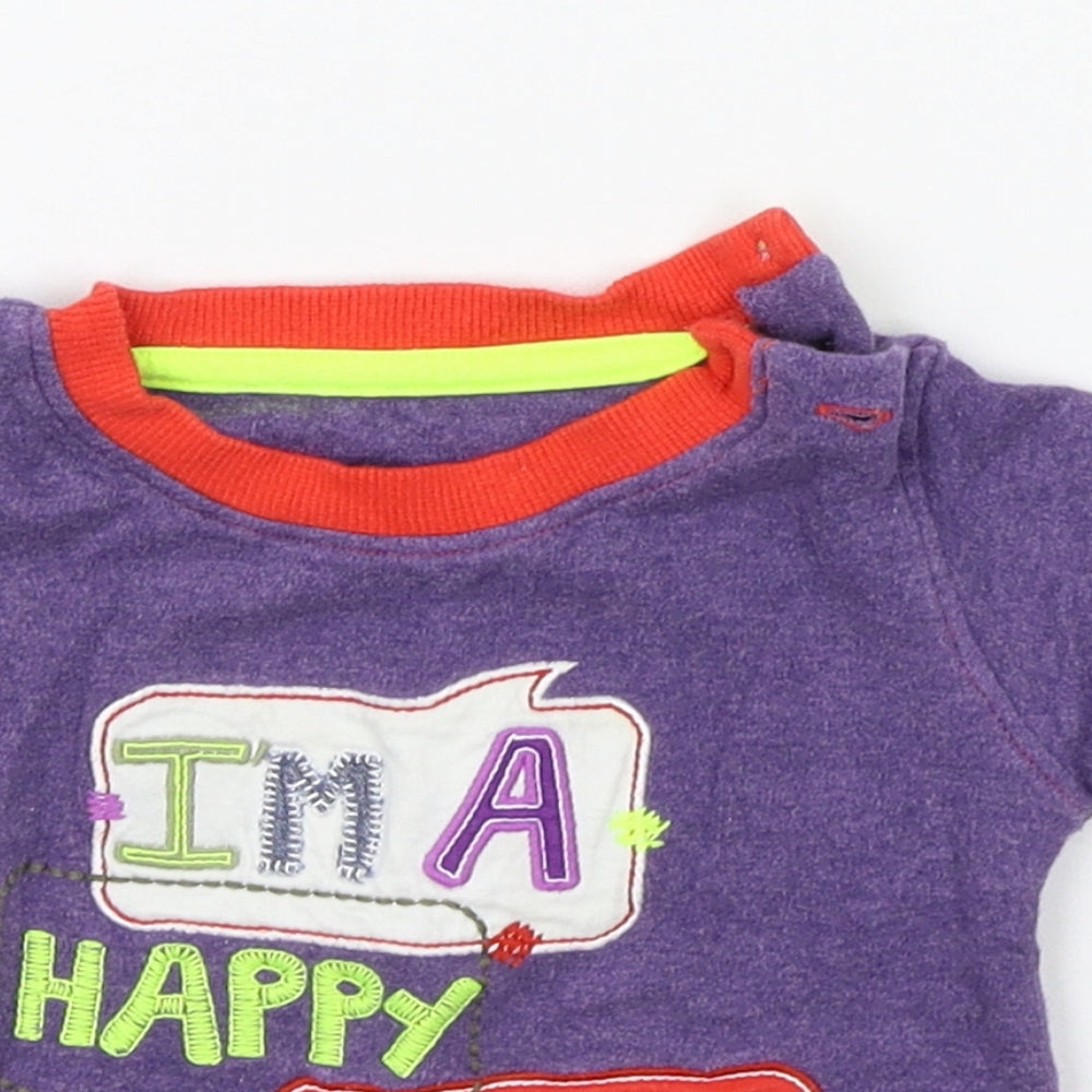 George Baby Purple   Basic T-Shirt Size 3-6 Months