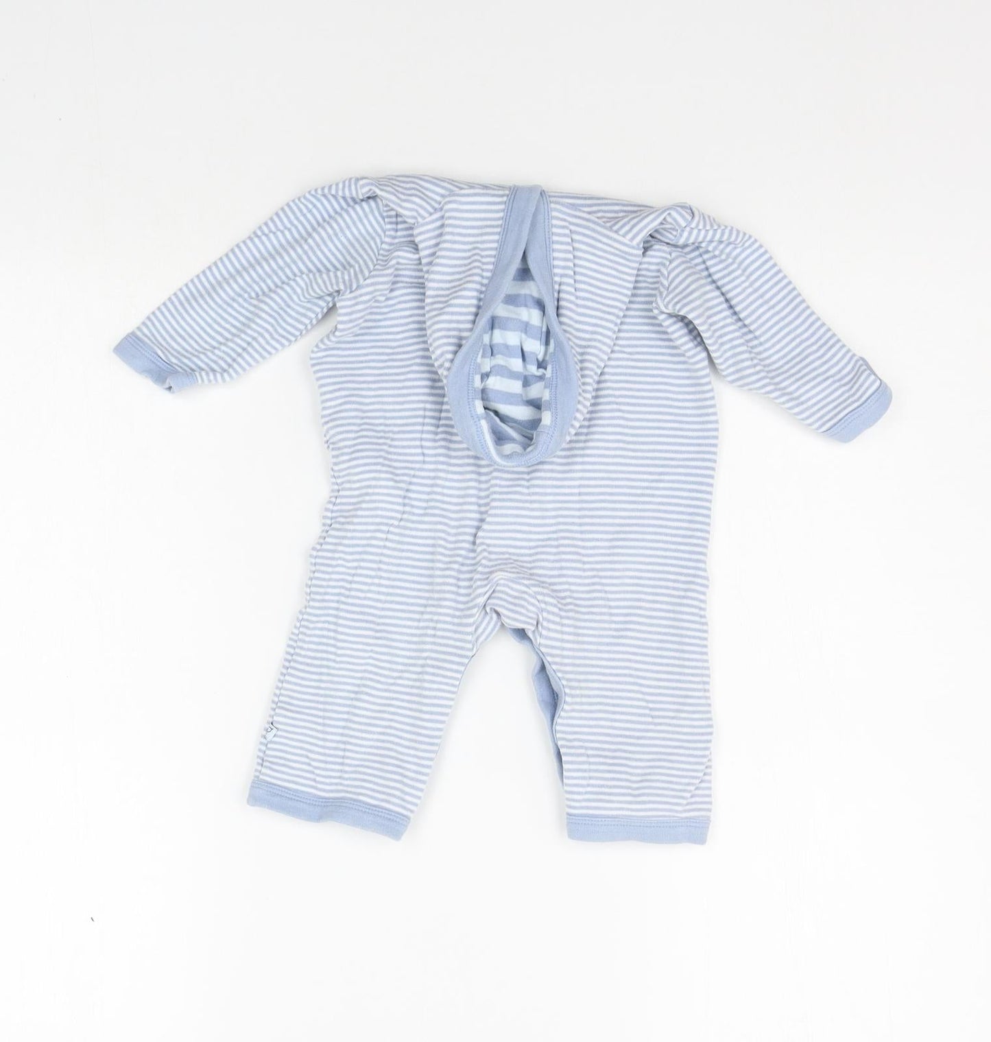Marks and Spencer Baby Blue Striped  Babygrow One-Piece Size 3-6 Months