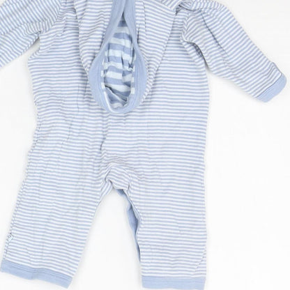 Marks and Spencer Baby Blue Striped  Babygrow One-Piece Size 3-6 Months