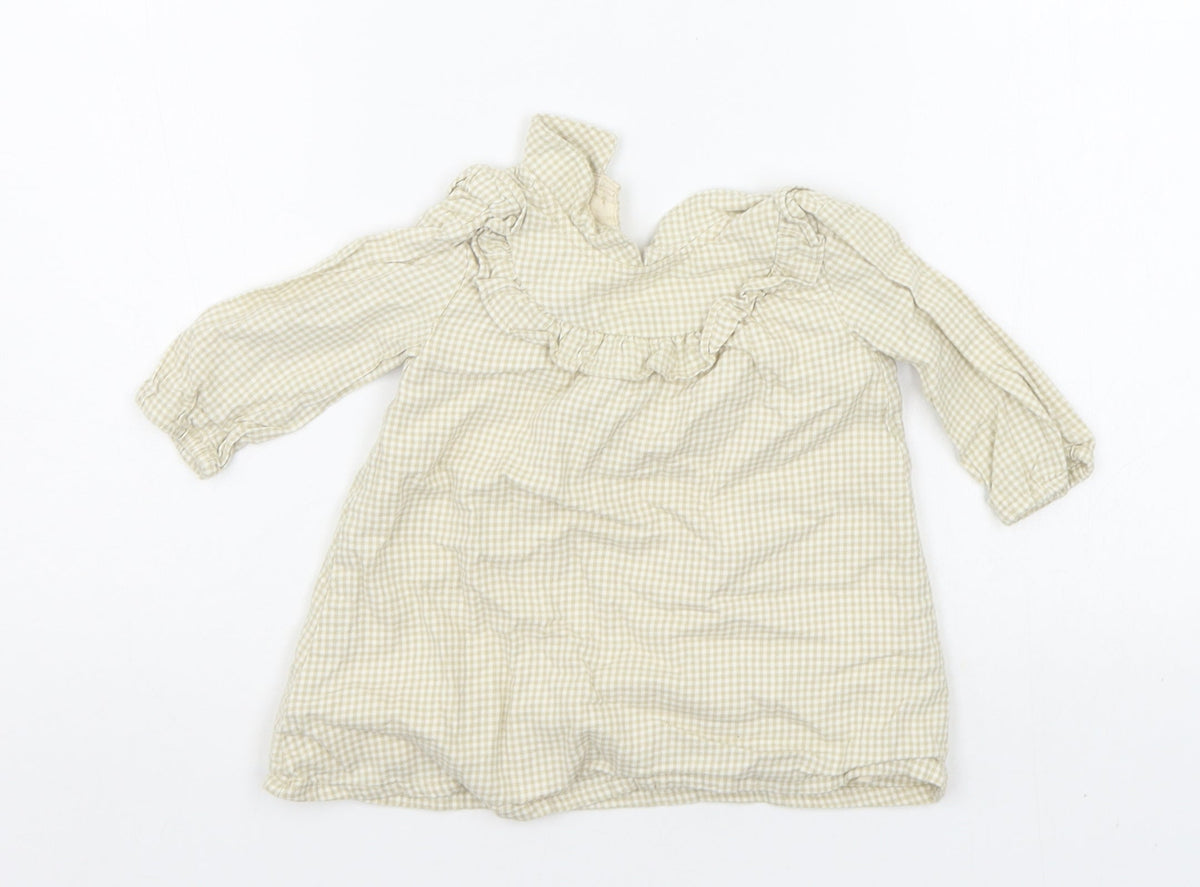 George Baby Beige Check  A-Line  Size 3-6 Months