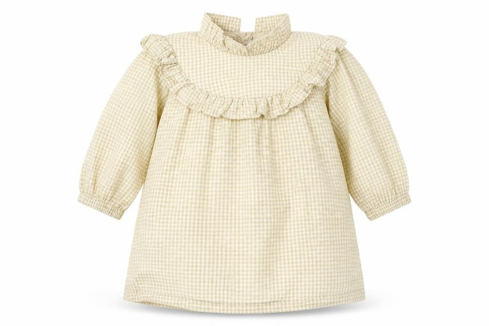 George Baby Beige Check  A-Line  Size 3-6 Months
