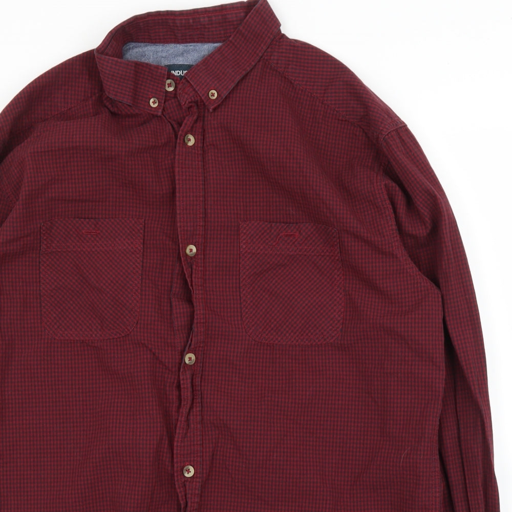 Mens UK Size XL Industrialise Purple  Button-Up Long Sleeve Casual Shirt