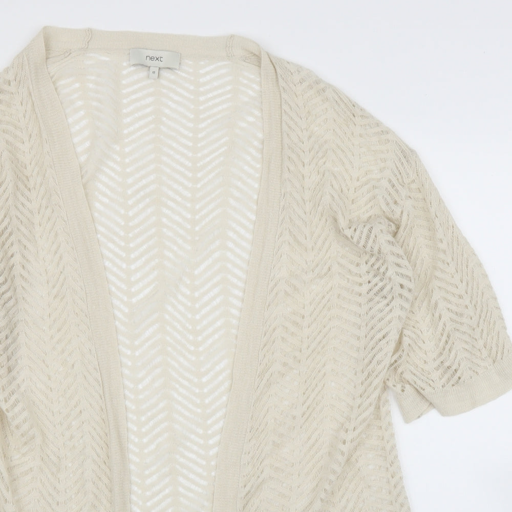 Womens UK Size 12 NEXT Ivory Cardigan Jumper