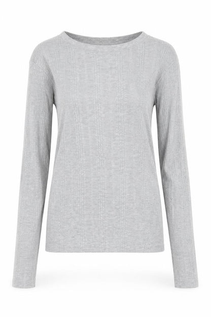 Womens UK Size 8 New Look Grey Basic T-Shirt