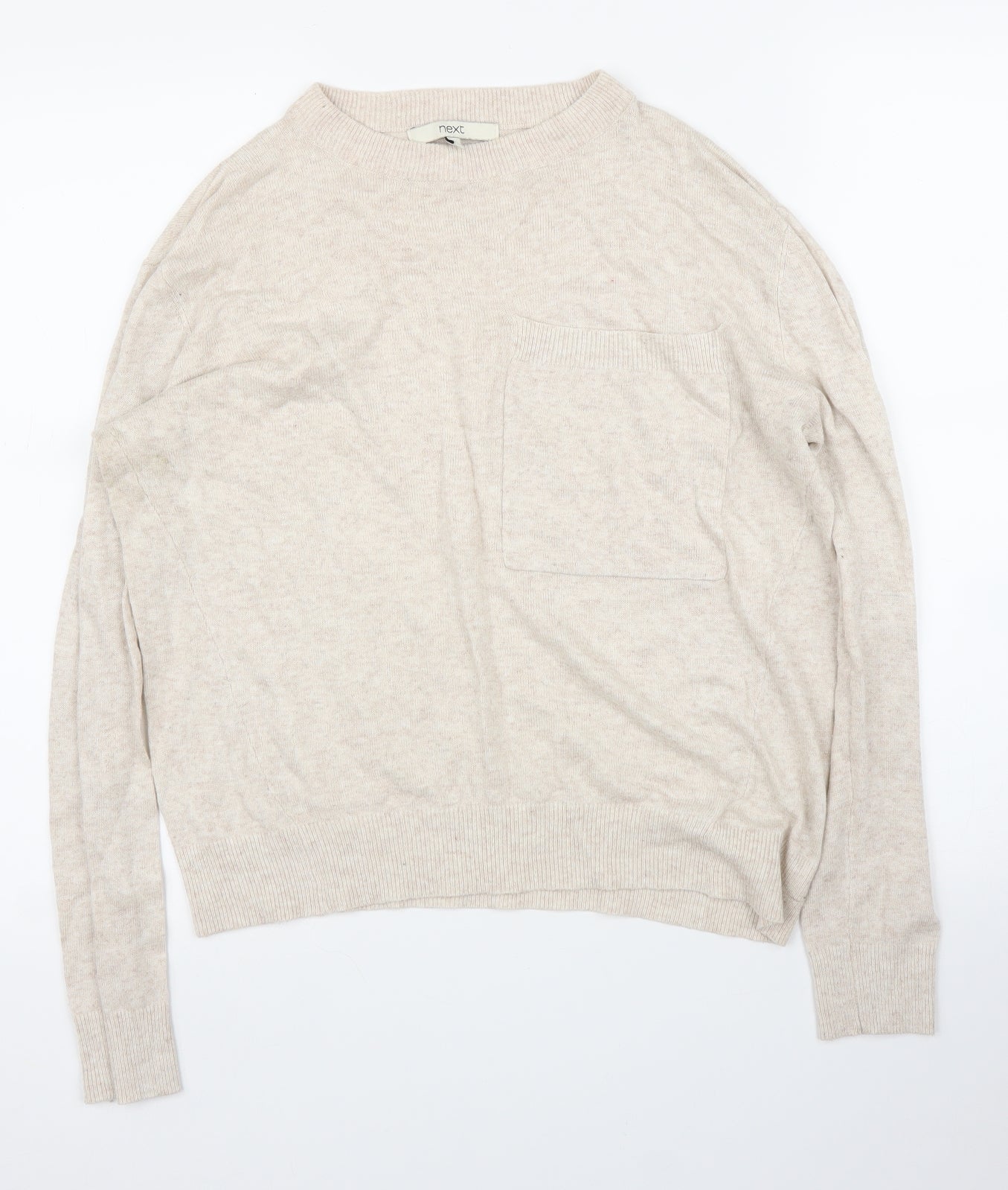 Womens UK Size 10 NEXT Beige Pullover Jumper