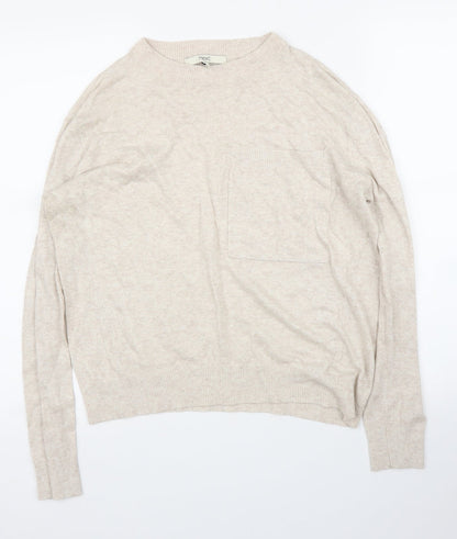 Womens UK Size 10 NEXT Beige Pullover Jumper