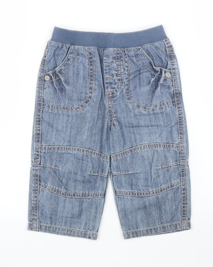 M&S Boys Blue  Denim Capri Jeans Size 9 Months