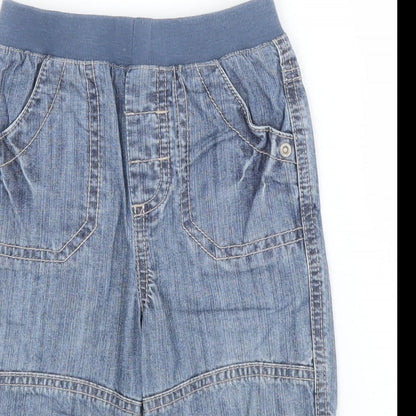 M&S Boys Blue  Denim Capri Jeans Size 9 Months