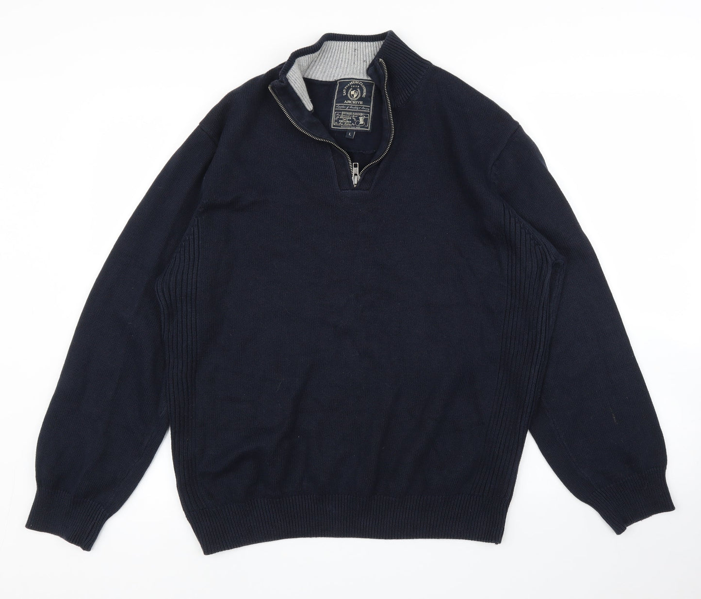 Easy Mens Blue   Pullover Jumper Size L