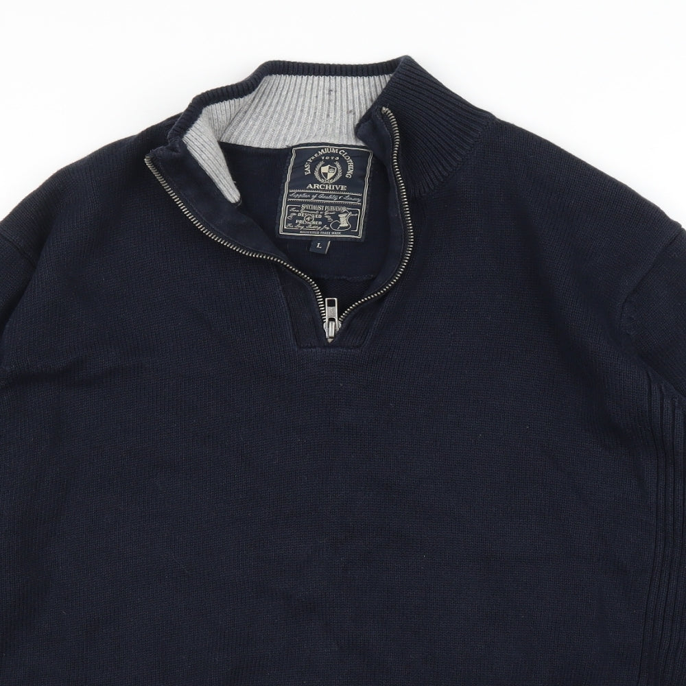 Easy Mens Blue   Pullover Jumper Size L