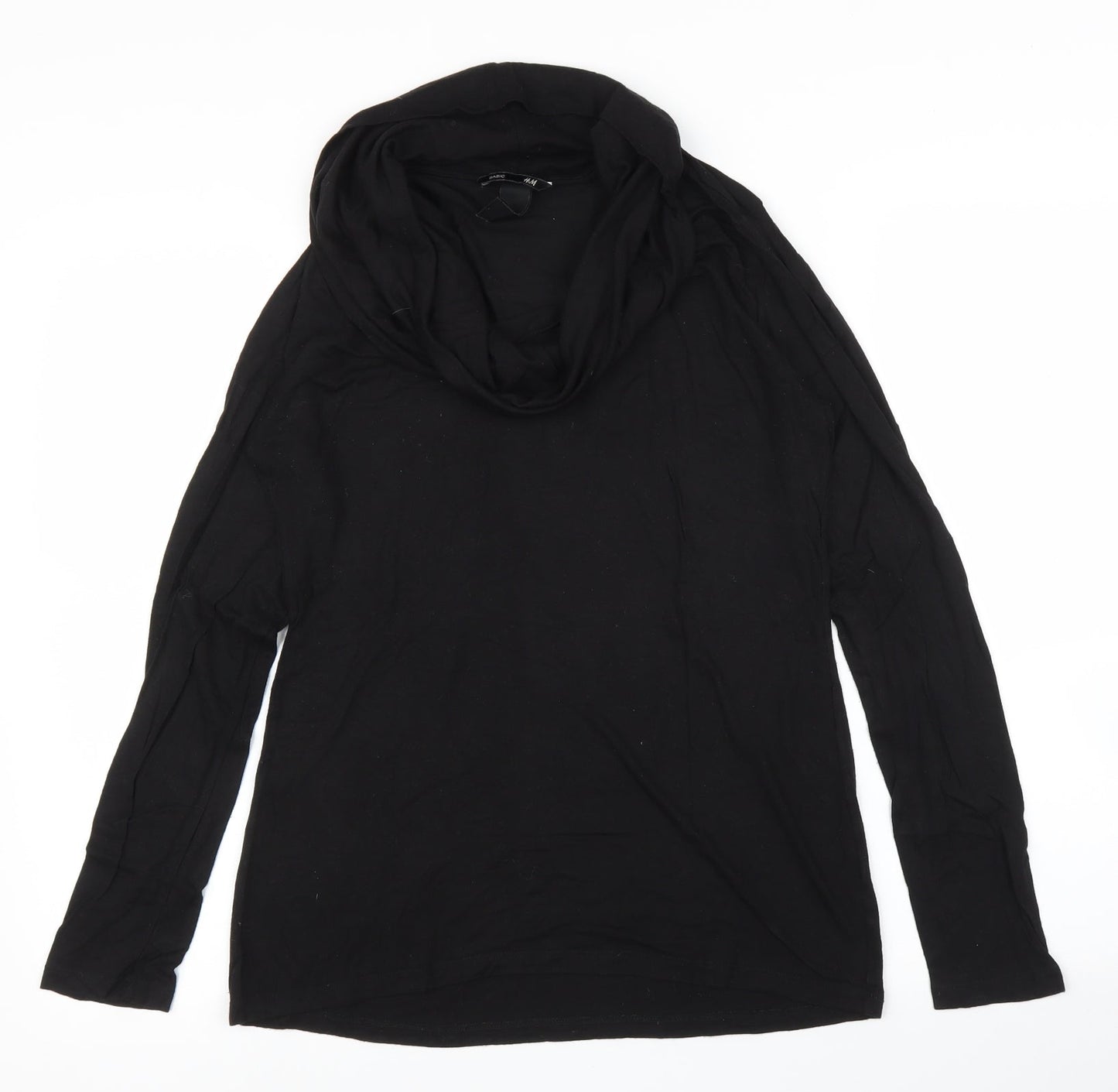 Womens UK Size M H&M Black Basic T-Shirt