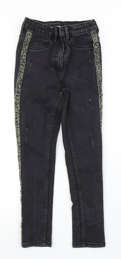 Matalan Girls Black  Denim Skinny Jeans Size 9 Years