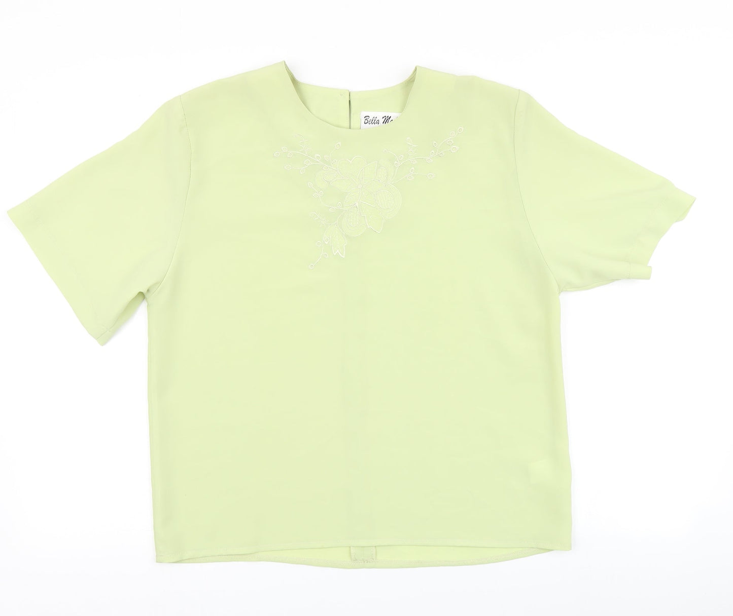 Womens UK Size 12 Bella Moda Green Basic Blouse