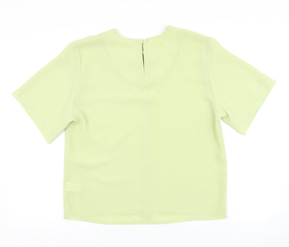 Womens UK Size 12 Bella Moda Green Basic Blouse
