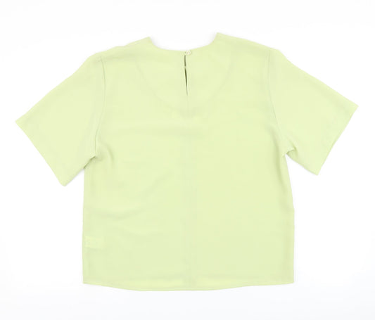 Womens UK Size 12 Bella Moda Green Basic Blouse