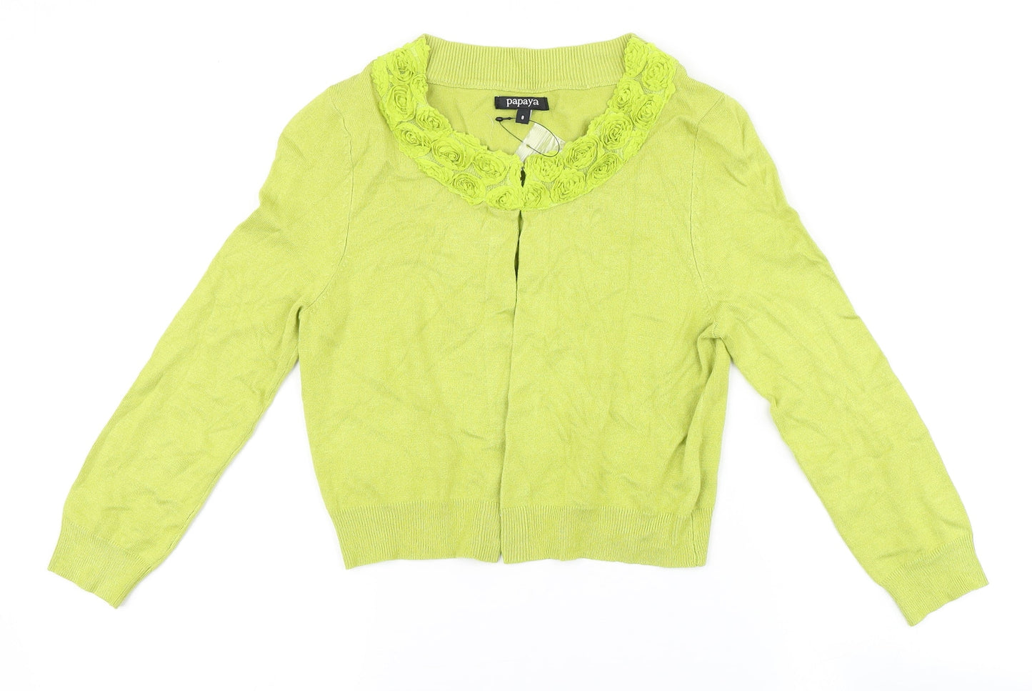 Womens UK Size 8 Matalan Green Cardigan Jumper