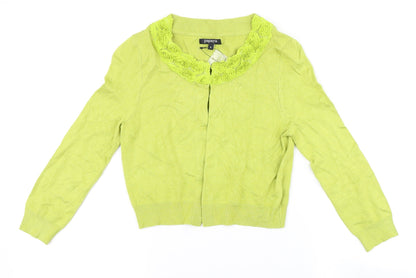Womens UK Size 8 Matalan Green Cardigan Jumper