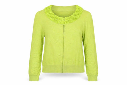Womens UK Size 8 Matalan Green Cardigan Jumper