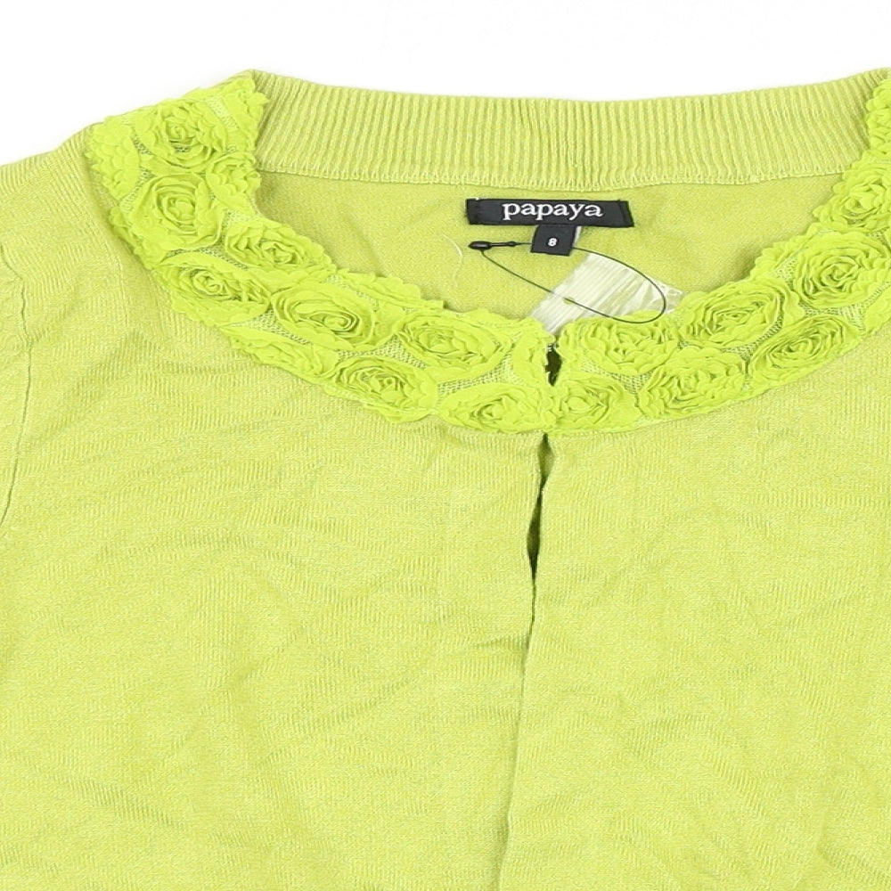 Womens UK Size 8 Matalan Green Cardigan Jumper