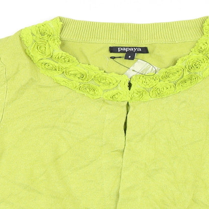 Womens UK Size 8 Matalan Green Cardigan Jumper