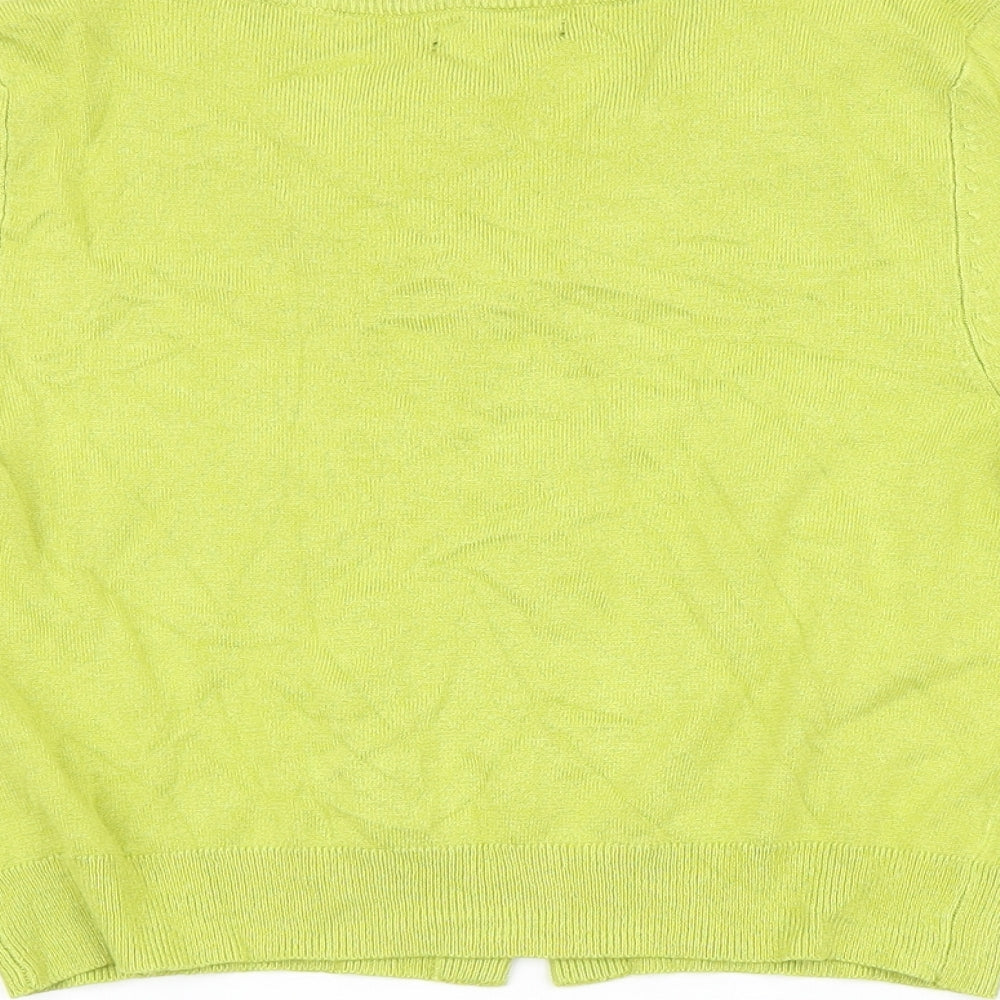 Womens UK Size 8 Matalan Green Cardigan Jumper