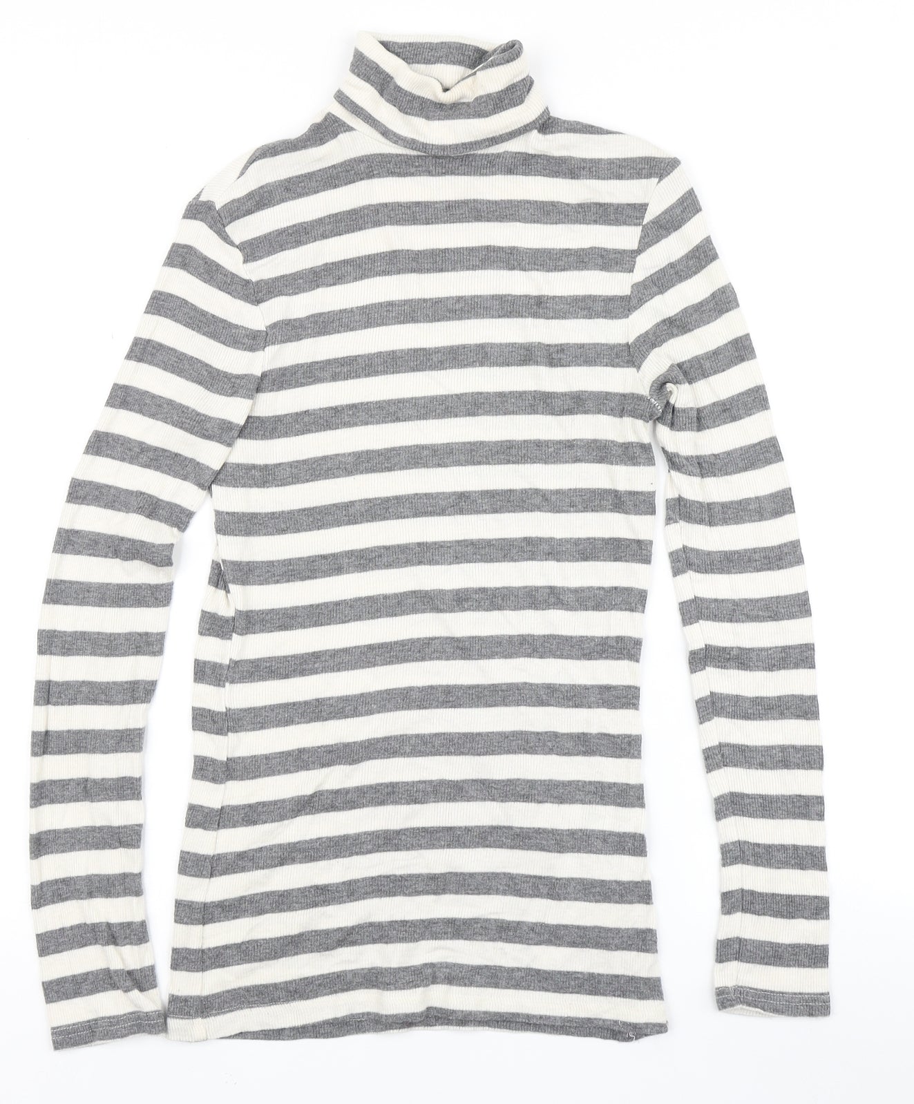 F&F Womens Grey Striped  Pullover Jumper Size 8