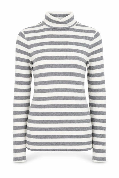 F&F Womens Grey Striped  Pullover Jumper Size 8