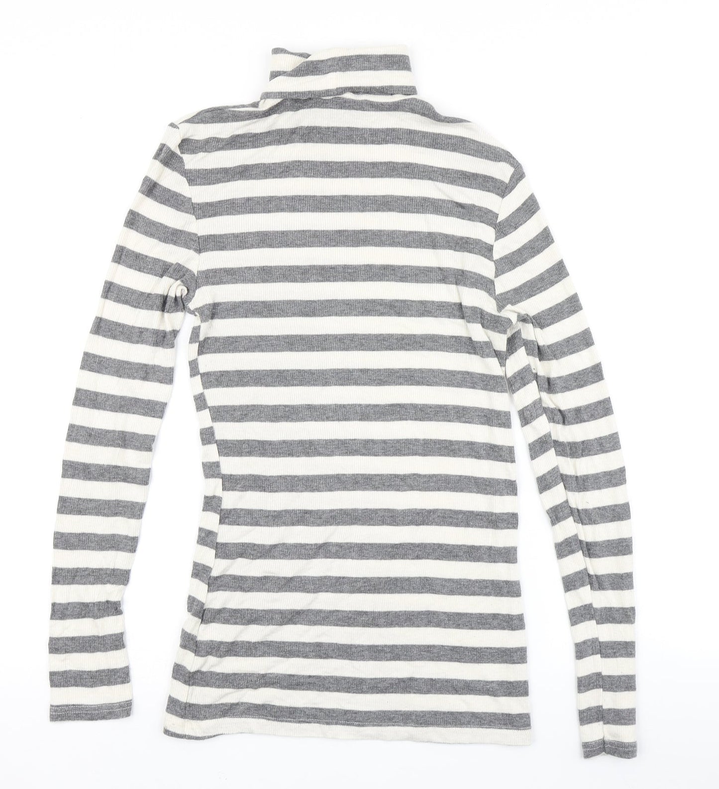 F&F Womens Grey Striped  Pullover Jumper Size 8