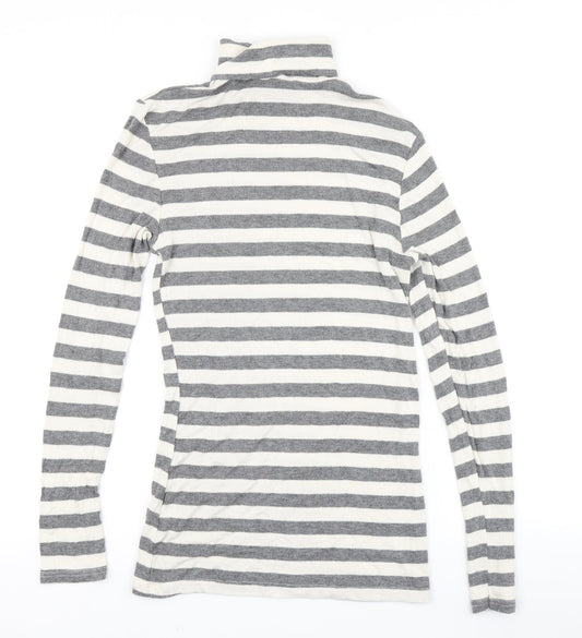 F&F Womens Grey Striped  Pullover Jumper Size 8