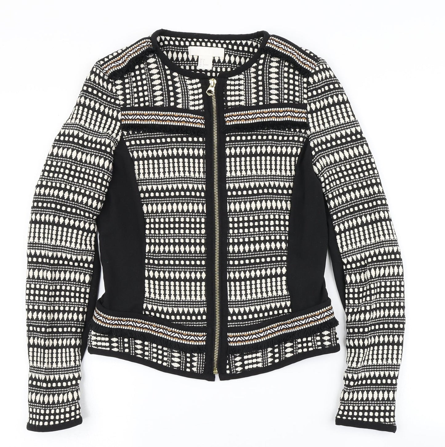 H&M Womens Multicoloured Argyle/Diamond  Jacket  Size 36
