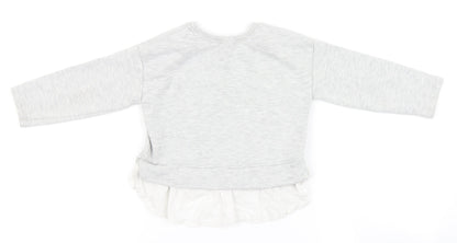 NEXT Girls Grey   Pullover Jumper Size 2-3 Years