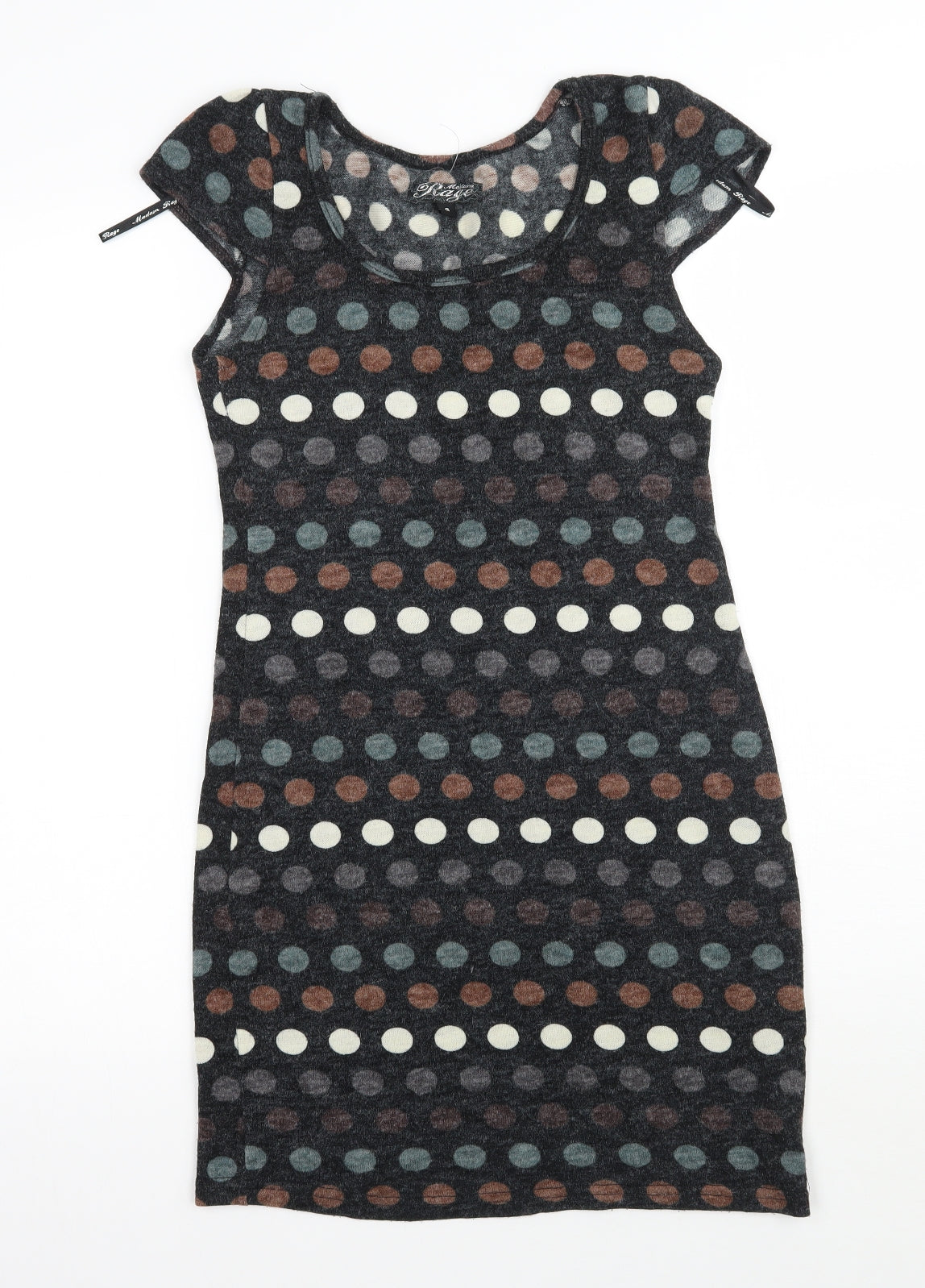 Rage Womens Black Polka Dot  Jumper Dress  Size 8