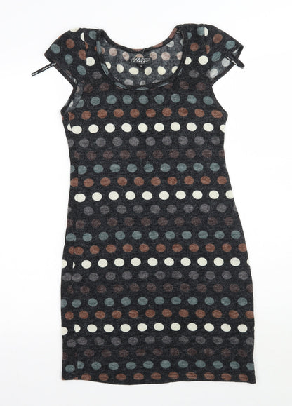 Rage Womens Black Polka Dot  Jumper Dress  Size 8