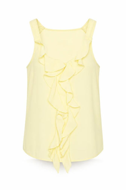 Womens UK Size 6 Topshop Yellow Basic Tank