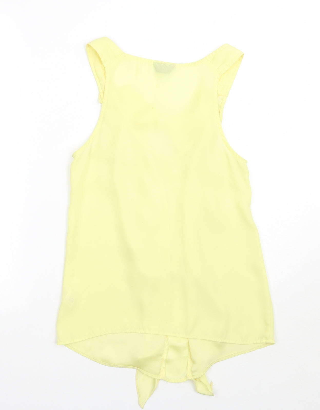 Womens UK Size 6 Topshop Yellow Basic Tank