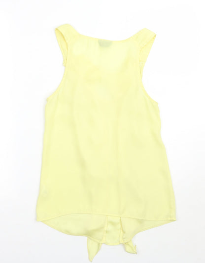Womens UK Size 6 Topshop Yellow Basic Tank