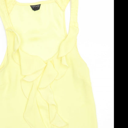 Womens UK Size 6 Topshop Yellow Basic Tank