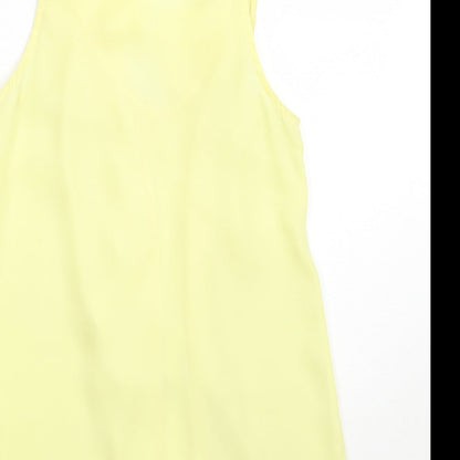 Womens UK Size 6 Topshop Yellow Basic Tank