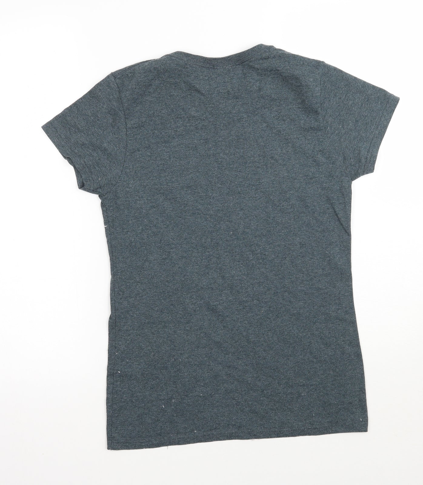 Womens UK Size S Gildan Blue Basic T-Shirt