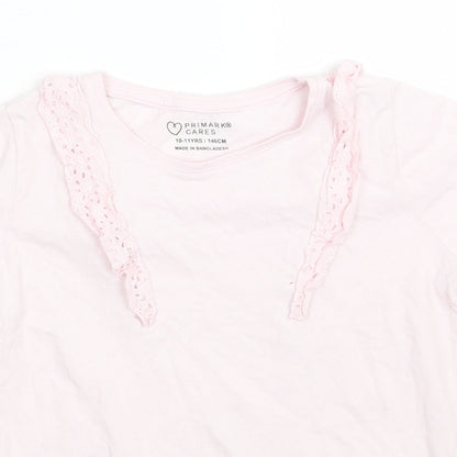 Primark Girls Pink   Basic T-Shirt Size 10-11 Years