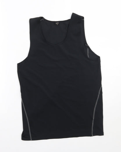 Womens UK Size L Preworn Black Basic Tank