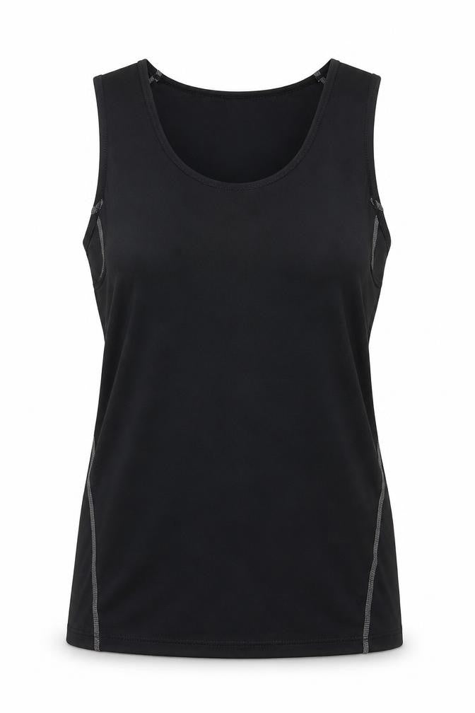 Womens UK Size L Preworn Black Basic Tank