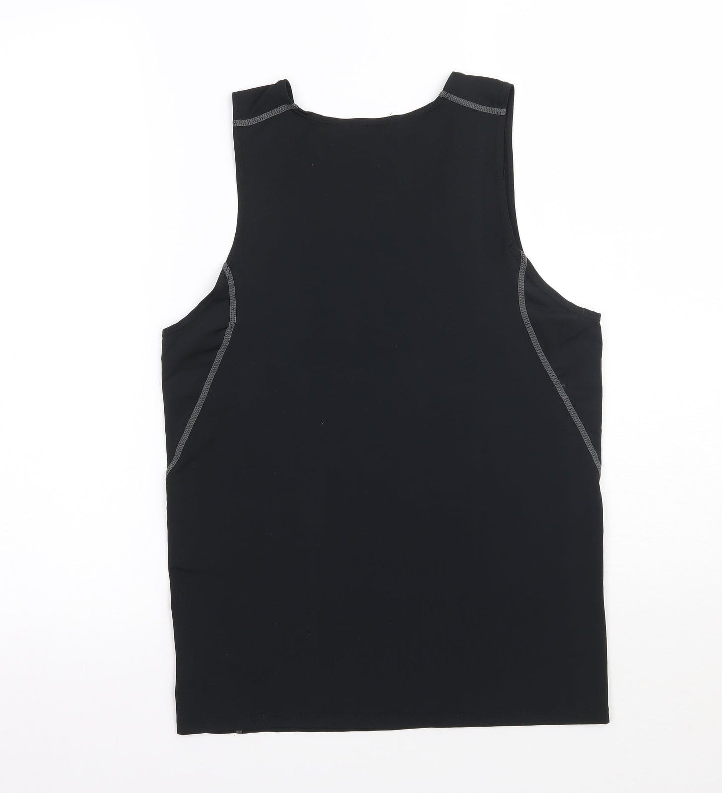 Womens UK Size L Preworn Black Basic Tank